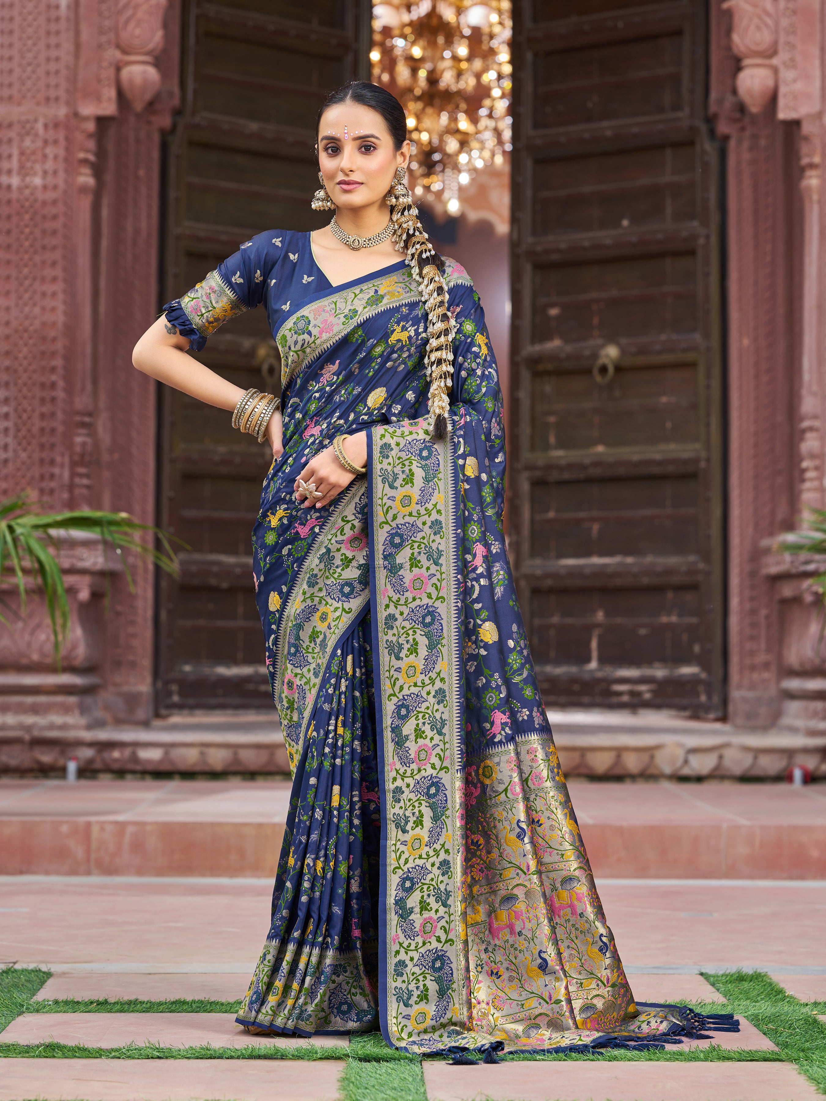 Classic Blue Soft Silk Saree