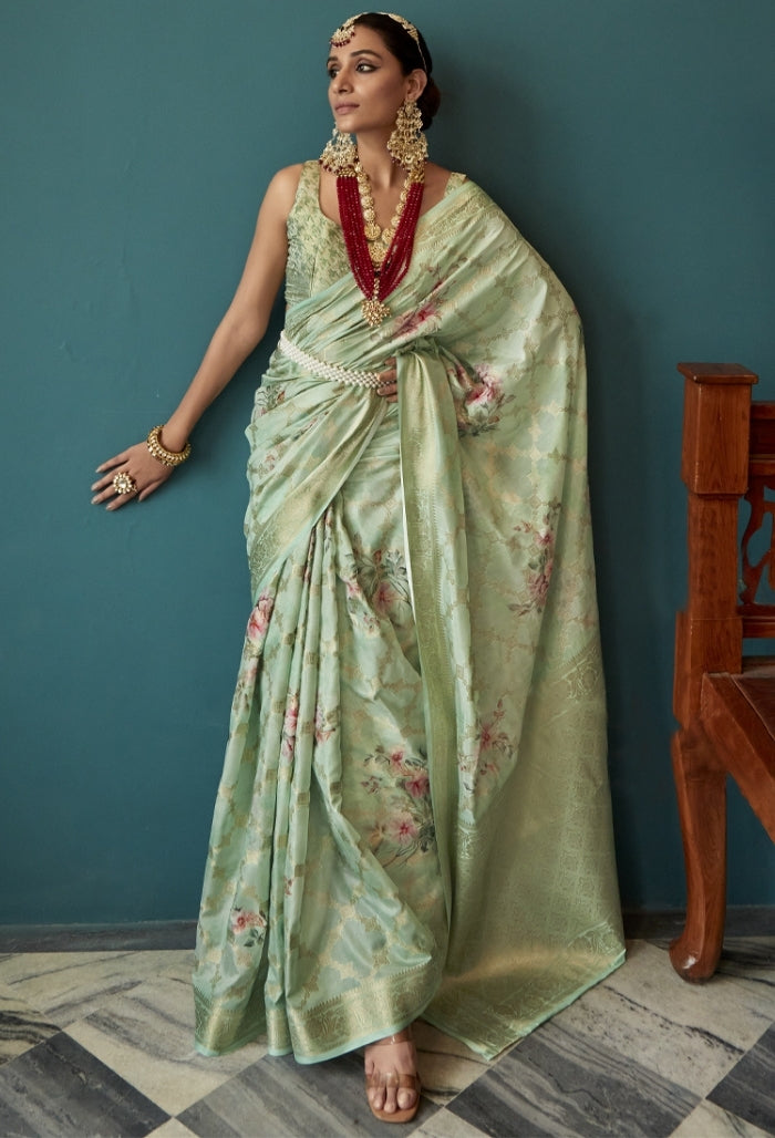 Pistachio Green Fiona Soft Silk