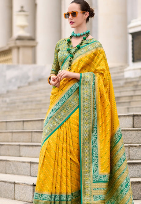Honey Yellow Pure Soft Banarasi Silk