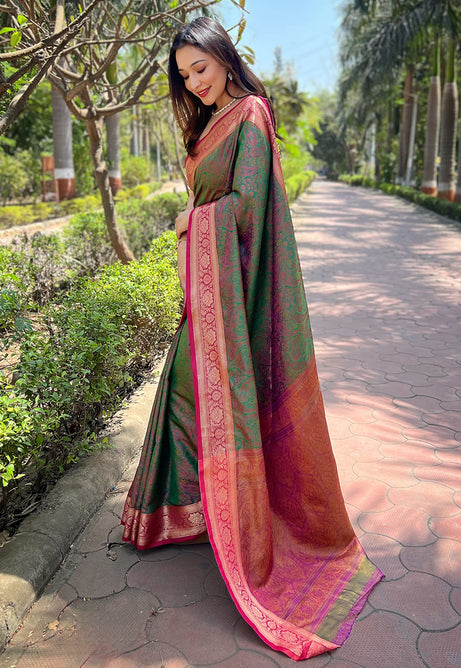 Forest Mist soft Kashmiri silk