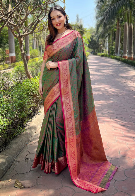 Forest Mist soft Kashmiri silk