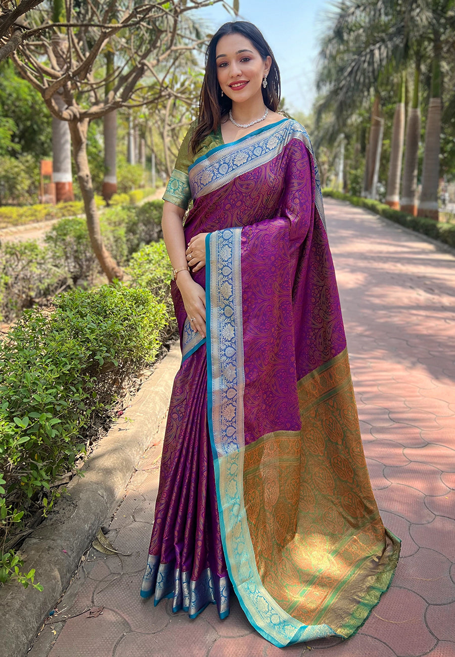 Mulberry Mist soft Kashmiri silk