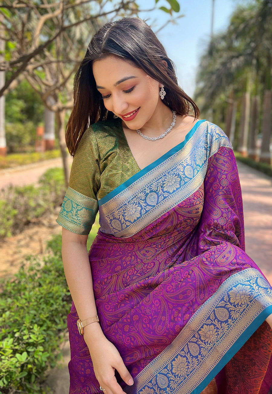 Mulberry Mist soft Kashmiri silk