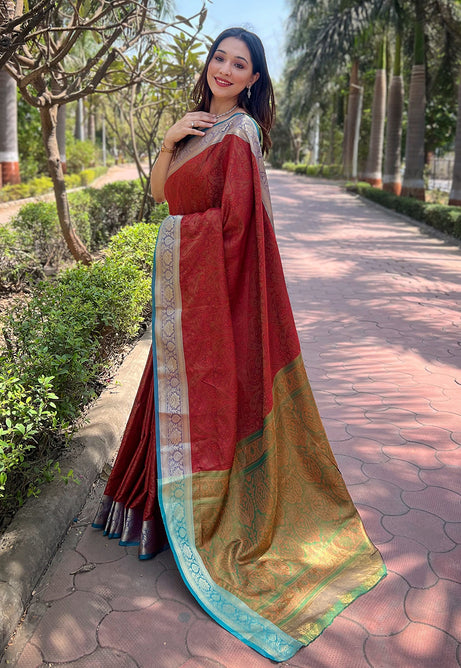 Ruby Mist soft Kashmiri silk