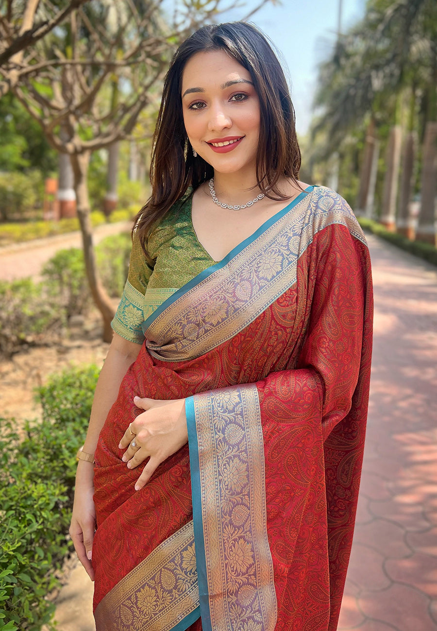 Ruby Mist soft Kashmiri silk