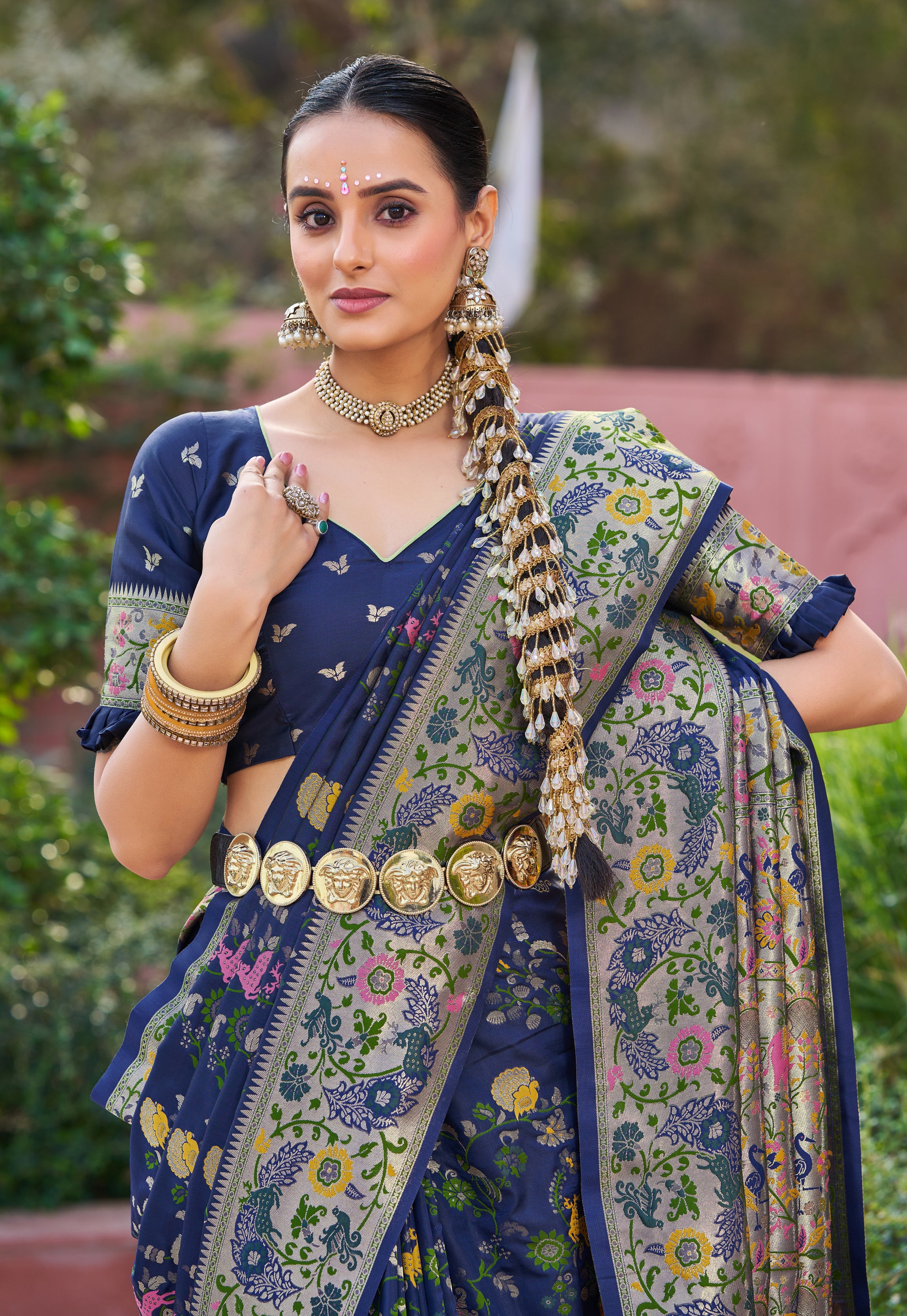 Classic Blue Soft Silk Saree