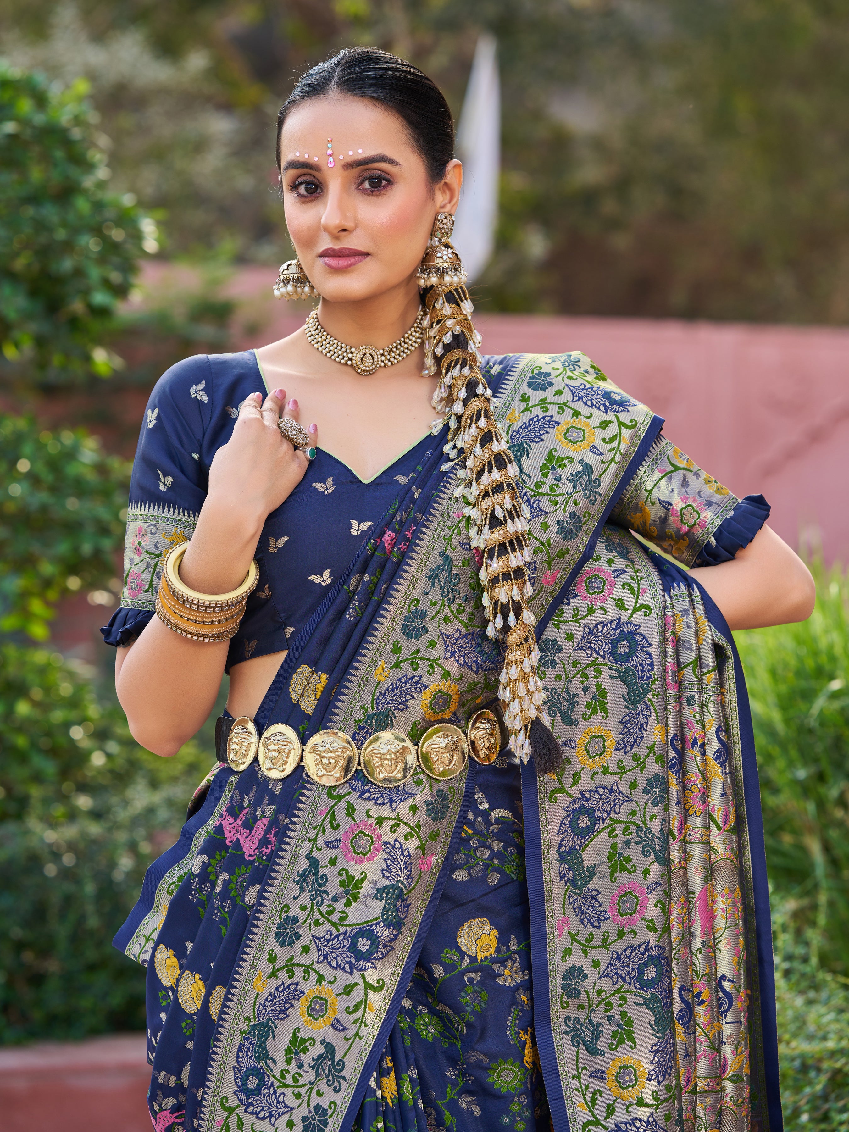 Classic Blue Soft Silk Saree