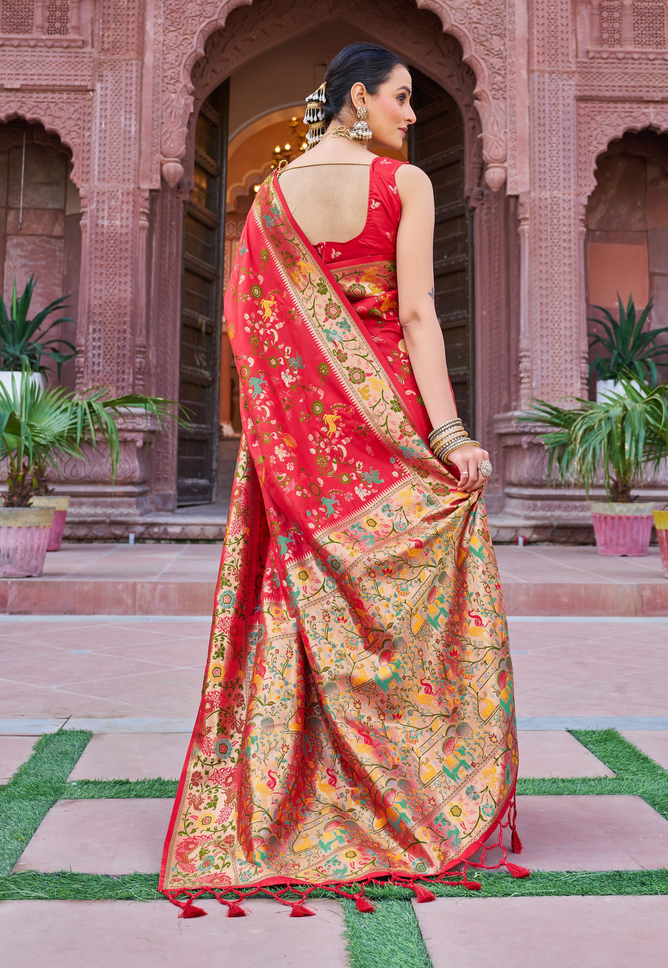 Elegant Red Soft Silk Saree