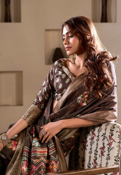 Earthly Elegance Dola Silk Saree