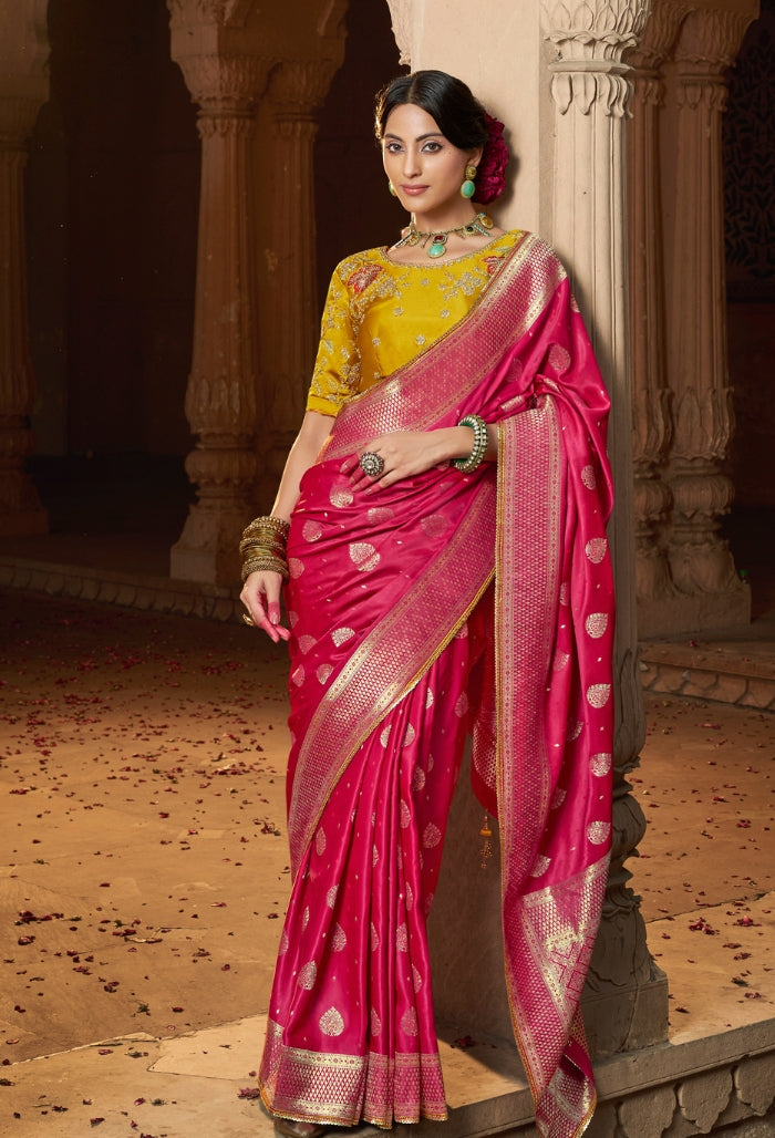 Cherry Blossom Pure Sattin Saree