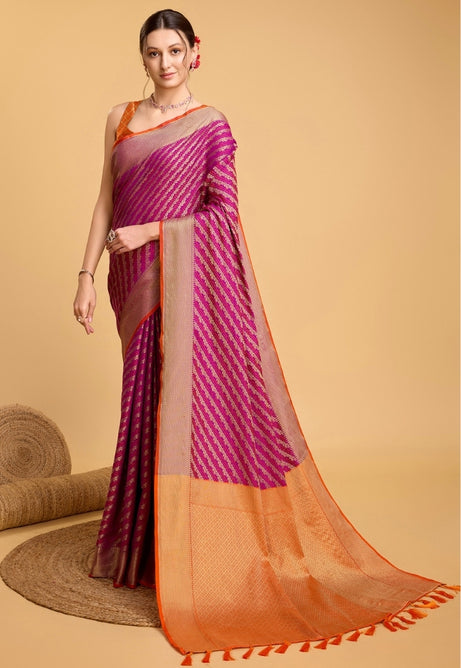 Soft Blush Pink Patola Silk Saree