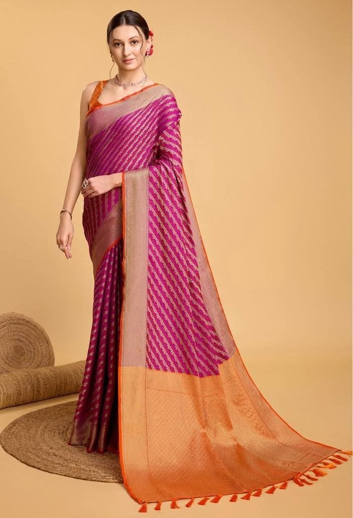 Soft Blush Pink Patola Silk Saree
