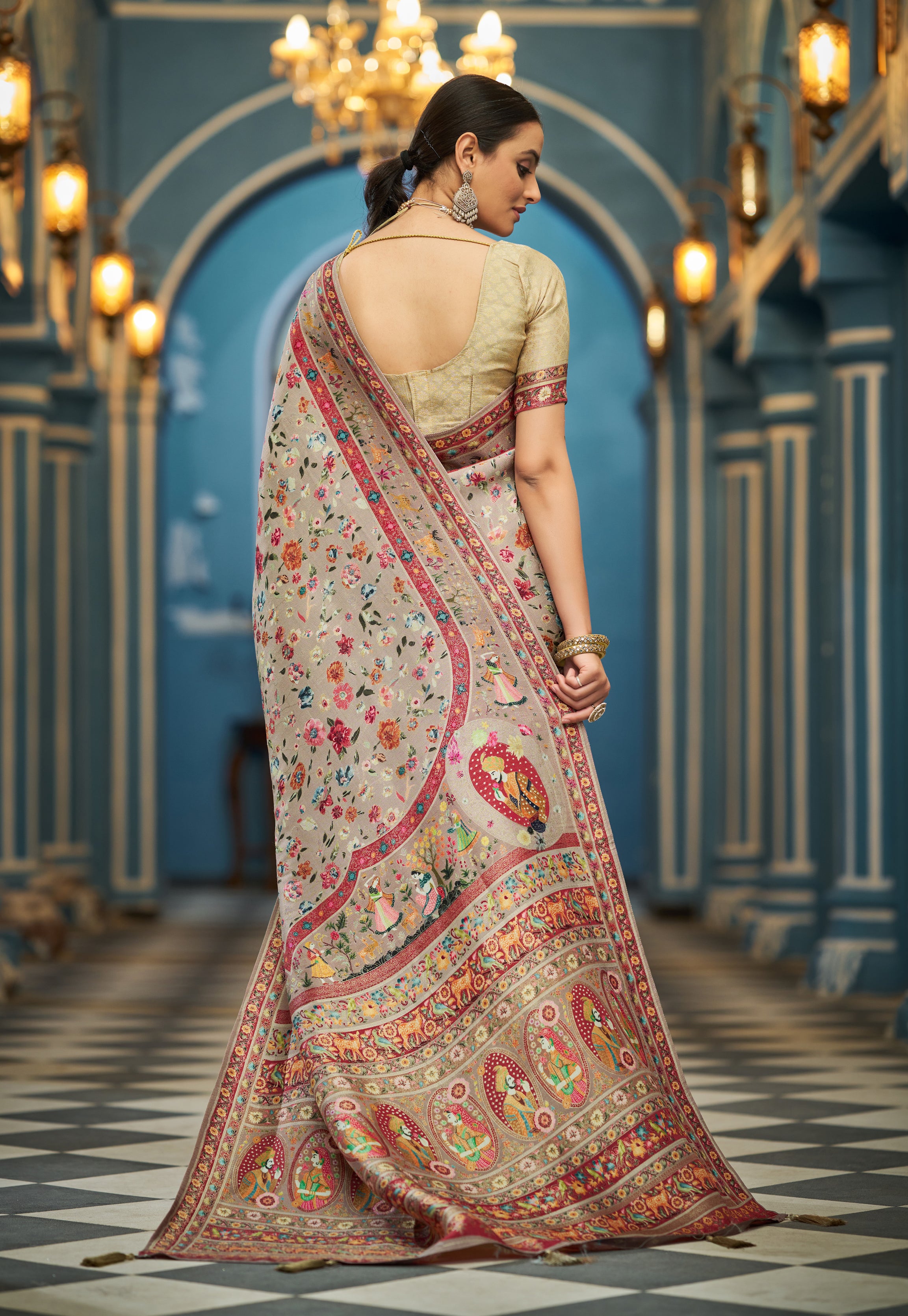 Charming Mixed Color Soft Silk Saree