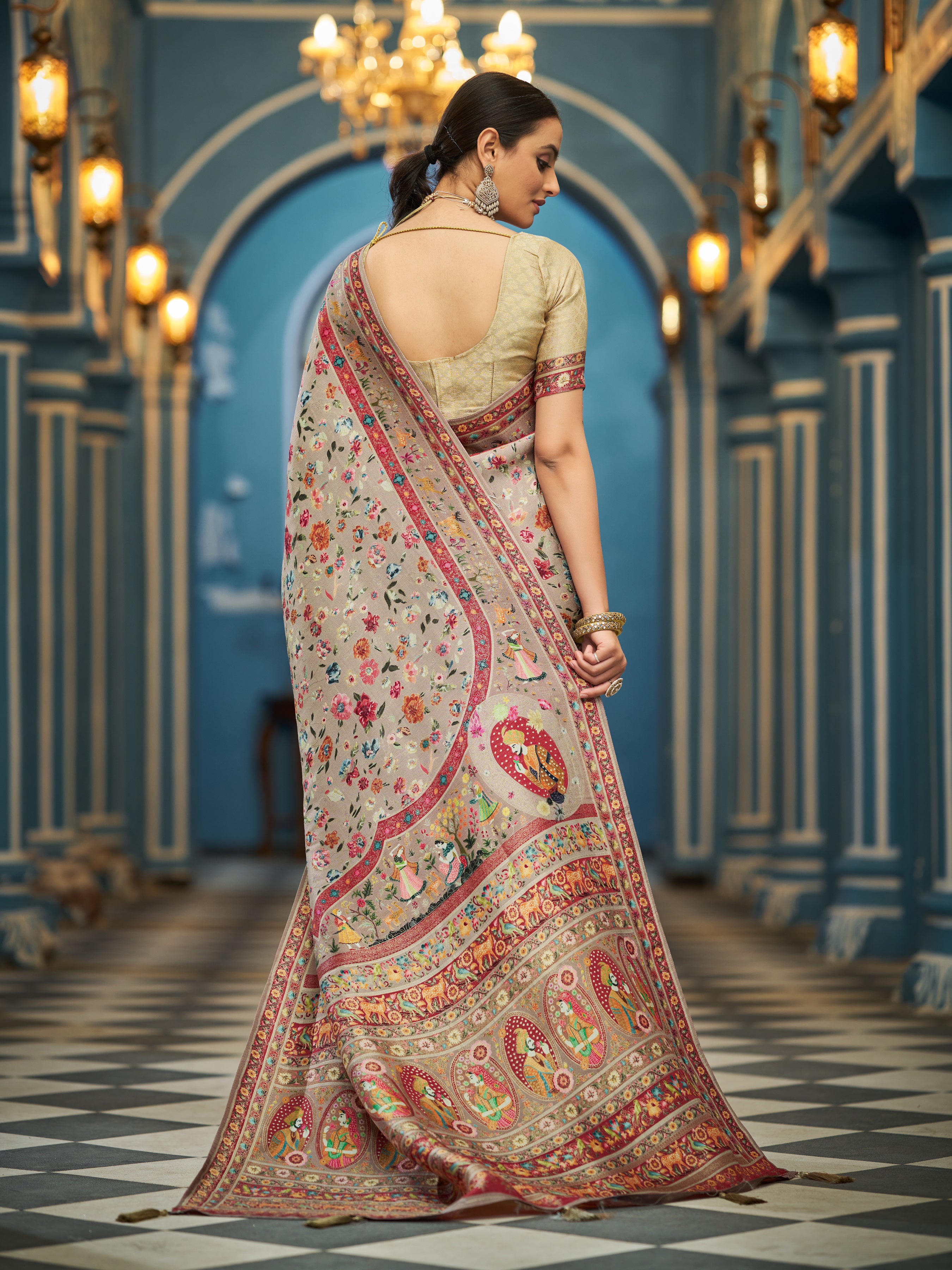 Charming Mixed Color Soft Silk Saree