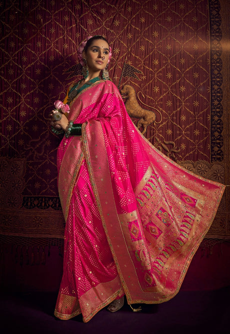 Soft Pink Pure Dola Viscous Silk Saree