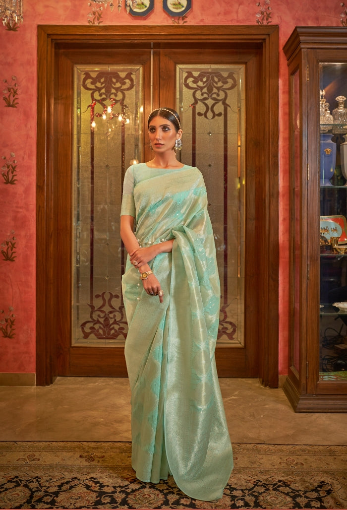 sea breeze modal sequins silk saree