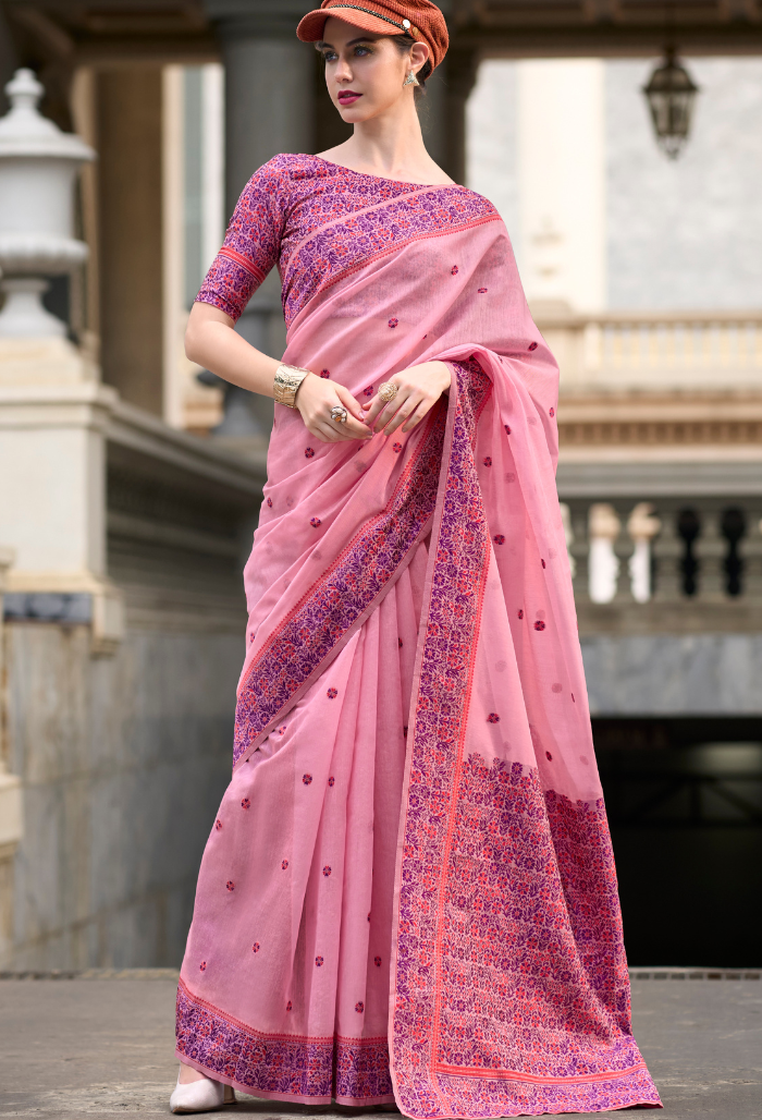 Cotton Candy Linen Elegance saree