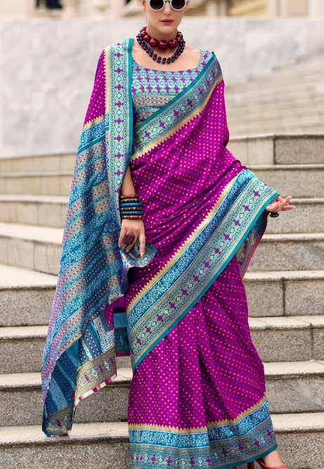 Lavender Mist Pure Soft Banarasi Silk