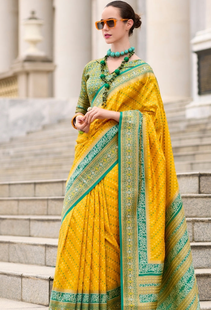 Honey Yellow Pure Soft Banarasi Silk