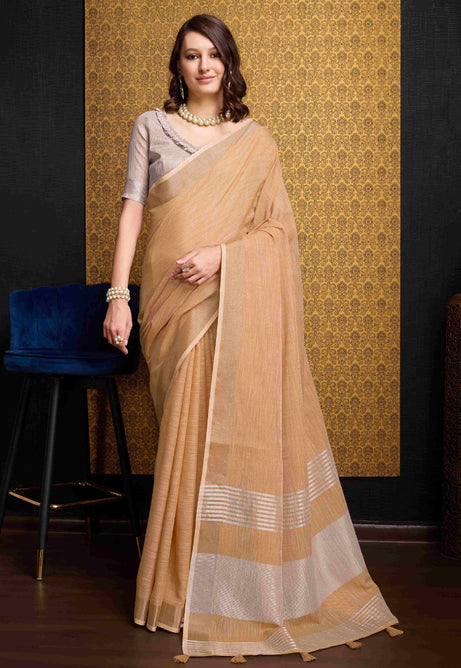 Gentle Light Linen Saree