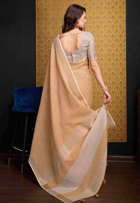 Gentle Light Linen Saree
