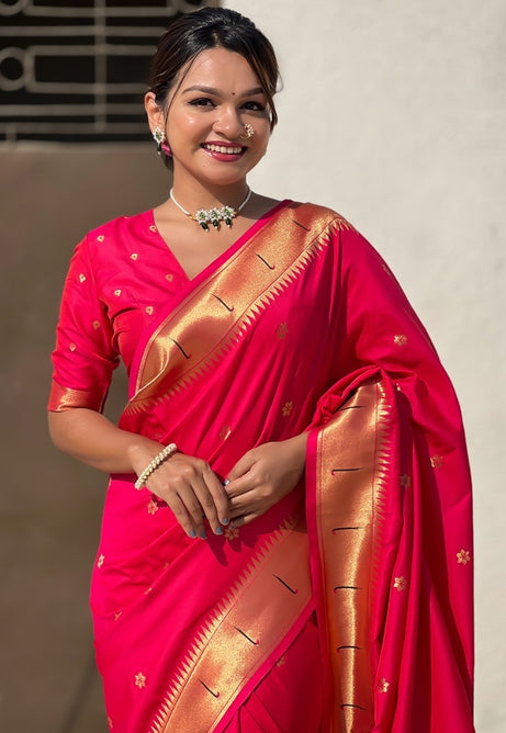 Soft Blush Pink Soft Silk Saree