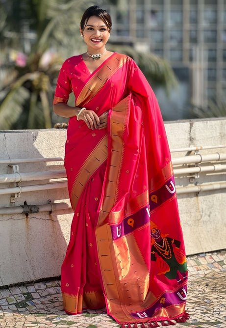 Soft Blush Pink Soft Silk Saree