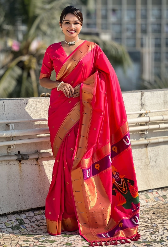 Soft Blush Pink Soft Silk Saree