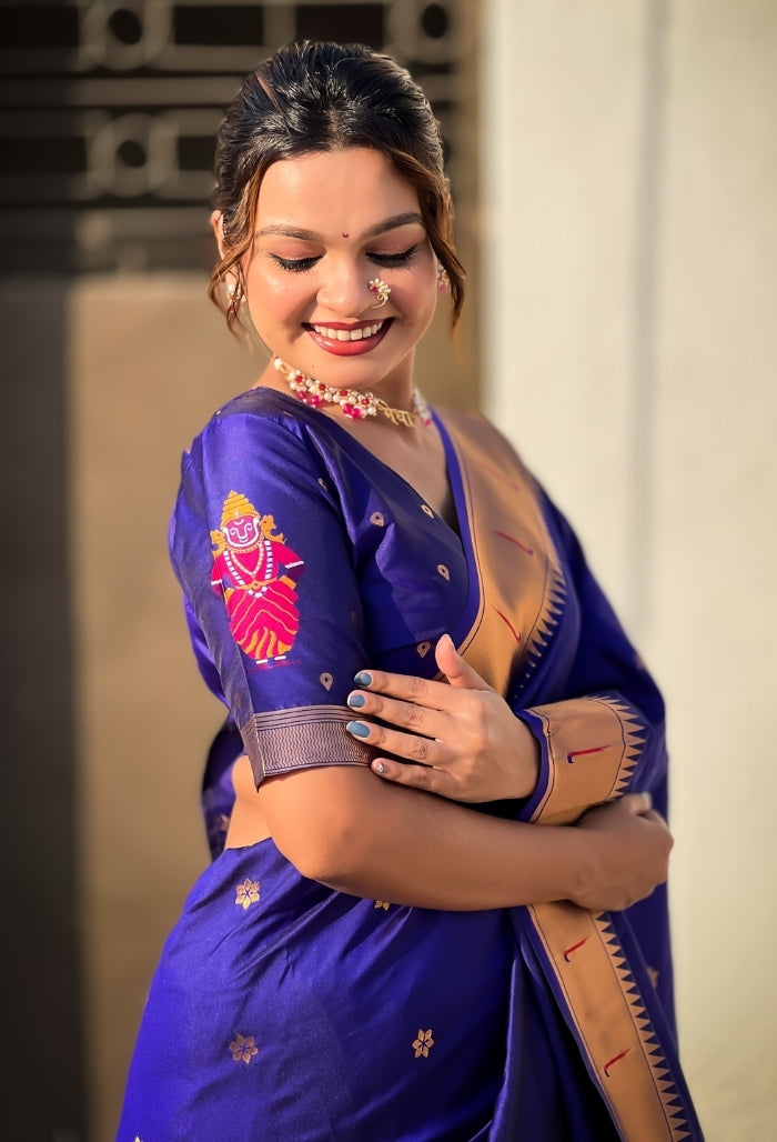 Lavender Purple Soft Silk Saree