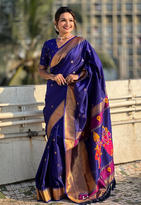 Lavender Purple Soft Silk Saree