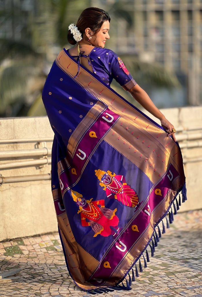 Lavender Purple Soft Silk Saree
