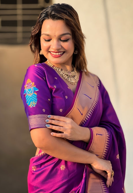 Violet Soft Silk Saree