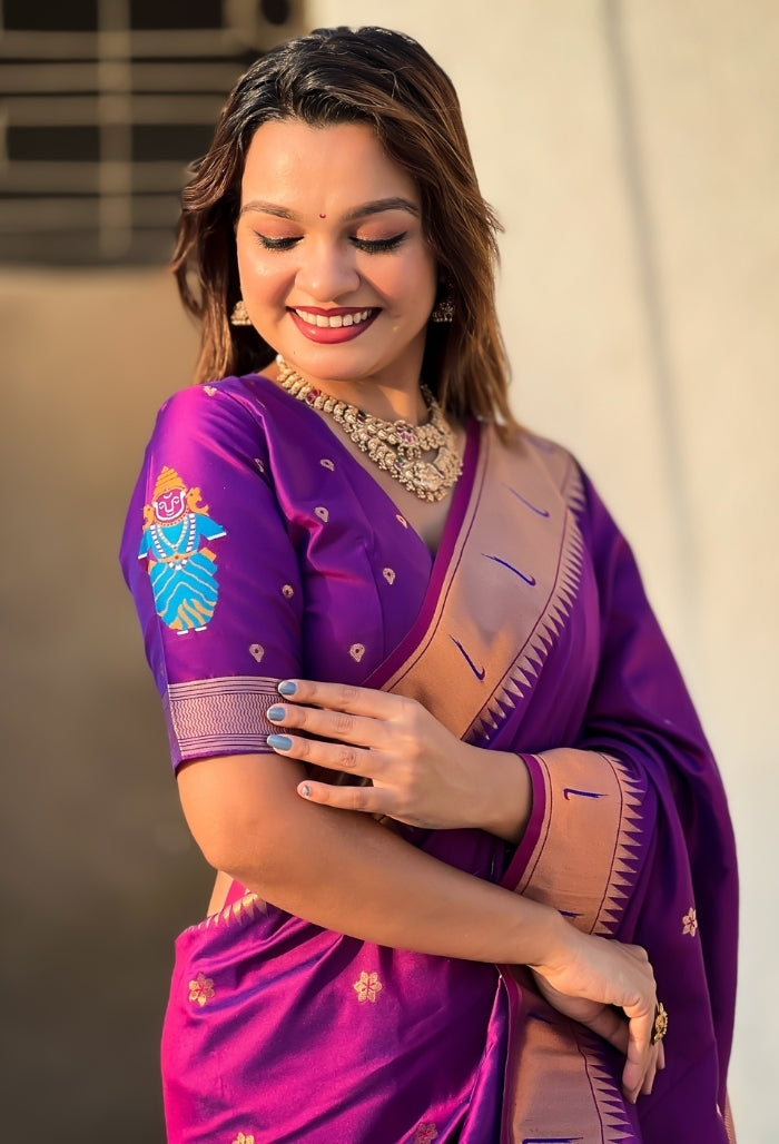 Violet Soft Silk Saree