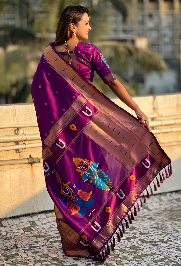 Violet Soft Silk Saree