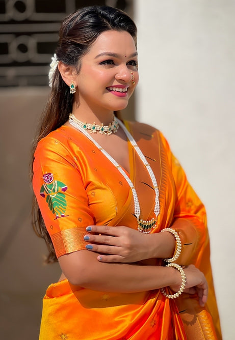 Golden Yellow Soft Silk Saree