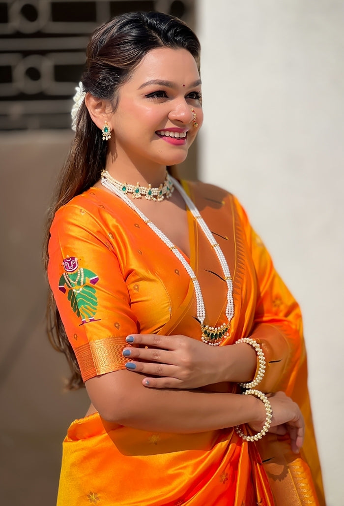 Golden Yellow Soft Silk Saree