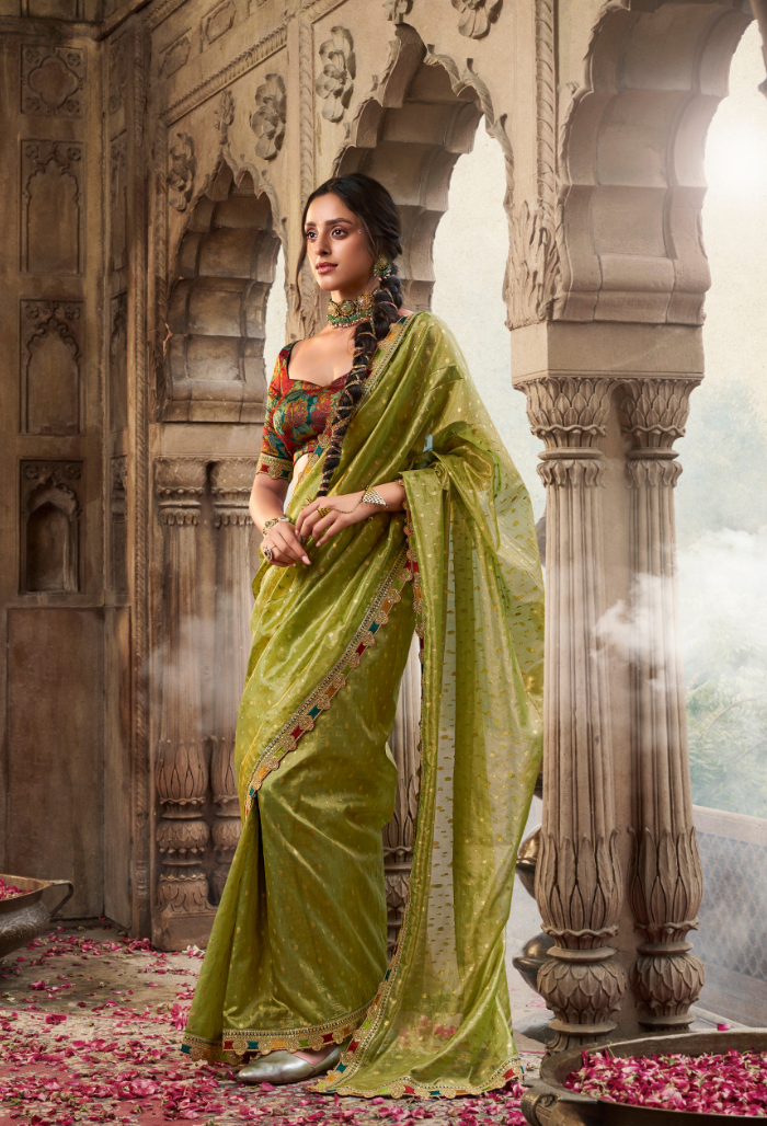 Sage Silk Pure Tissue saree