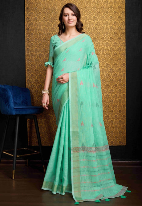 Stunning Firozy Organza Saree