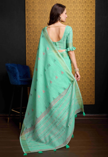 Stunning Firozy Organza Saree