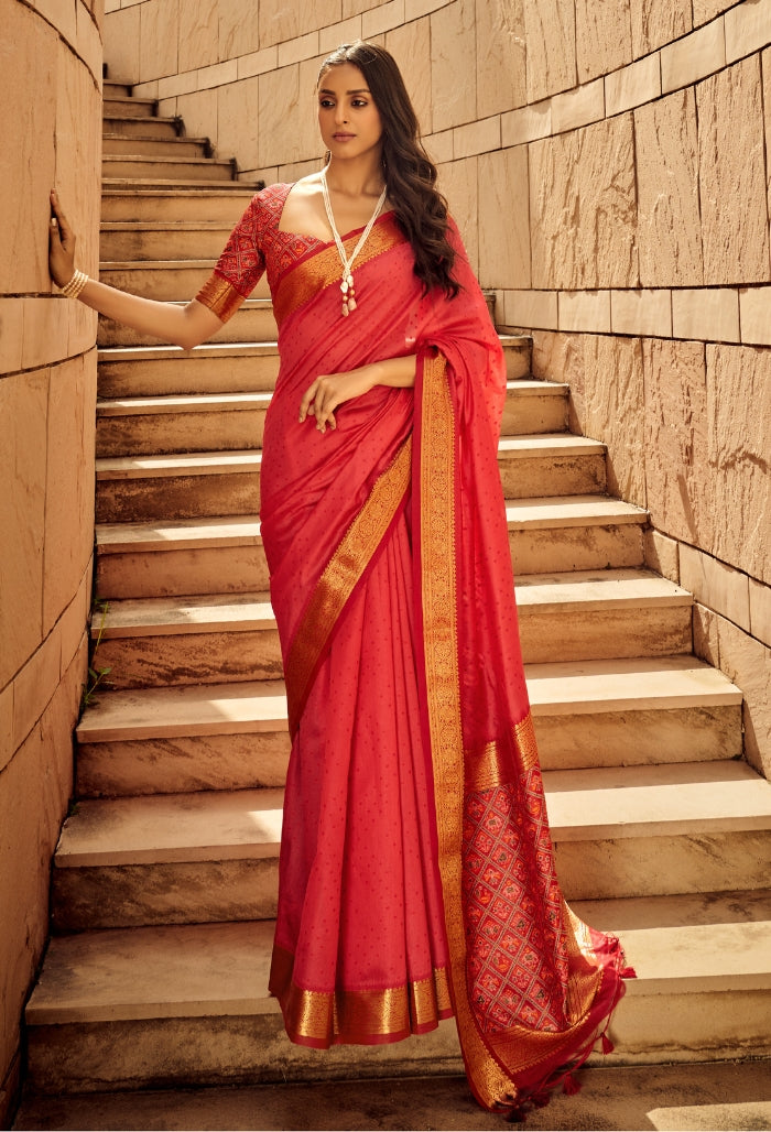 Scarlet Threads Handloom Silk Saree