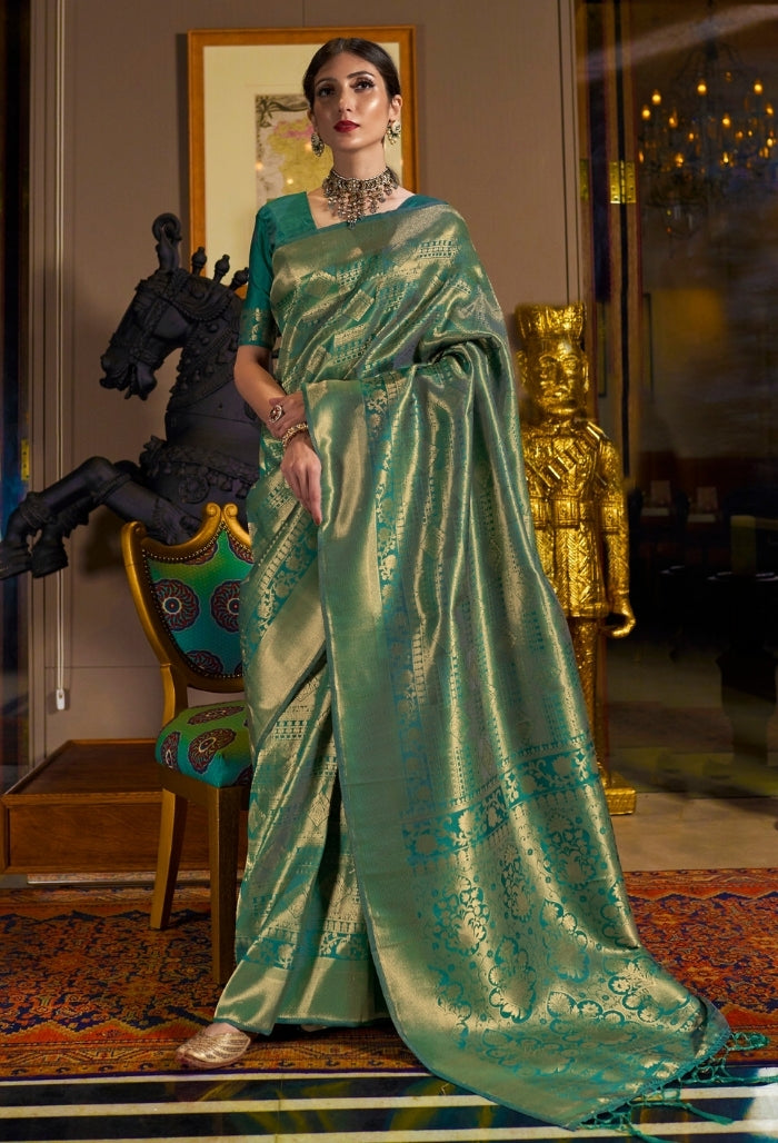 Emerald Handloom Silk Saree