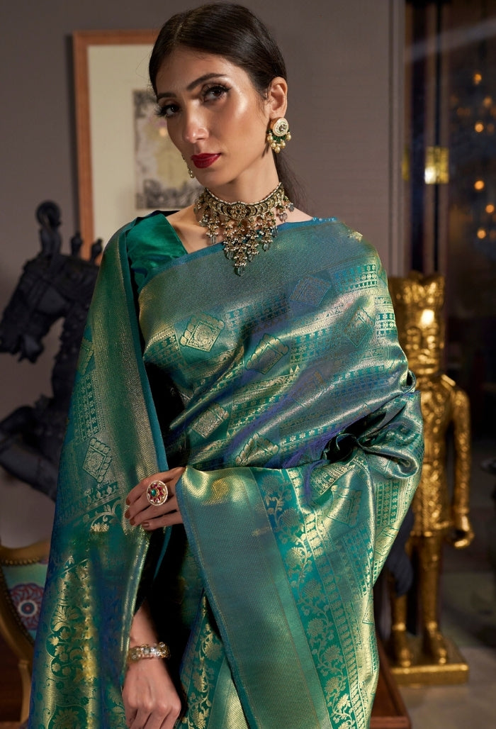 Emerald Handloom Silk Saree