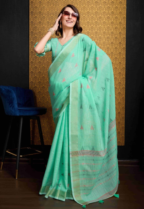 Stunning Firozy Organza Saree