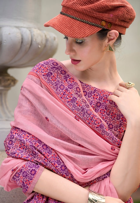 Cotton Candy Linen Elegance saree