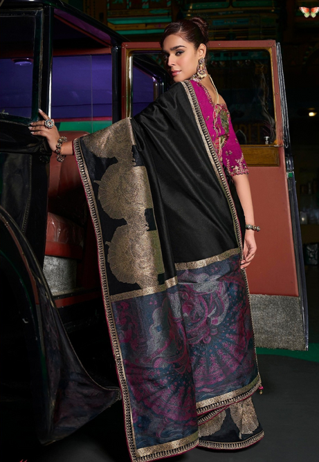 Timeless Black Pure Silk Saree