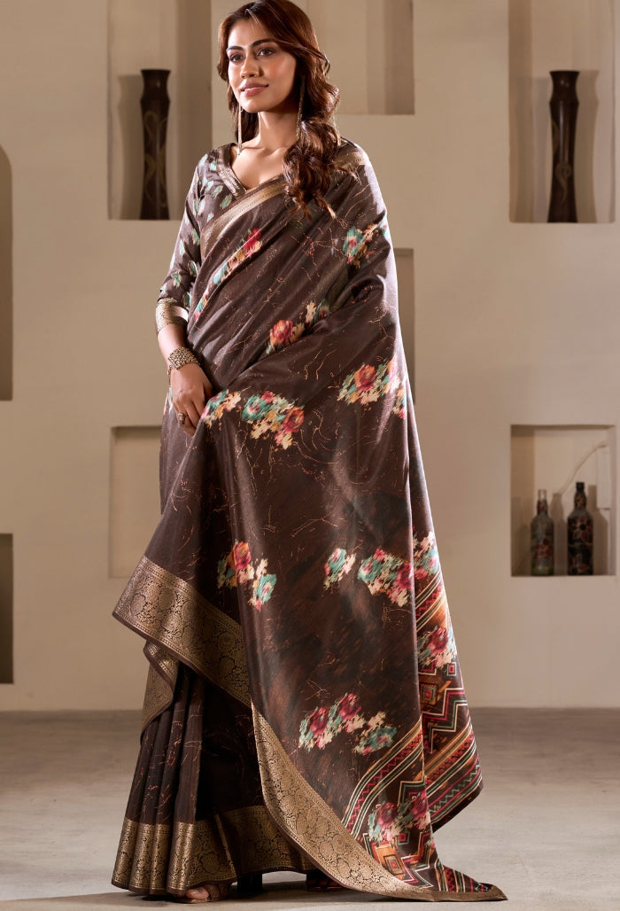 Earthly Elegance Dola Silk Saree