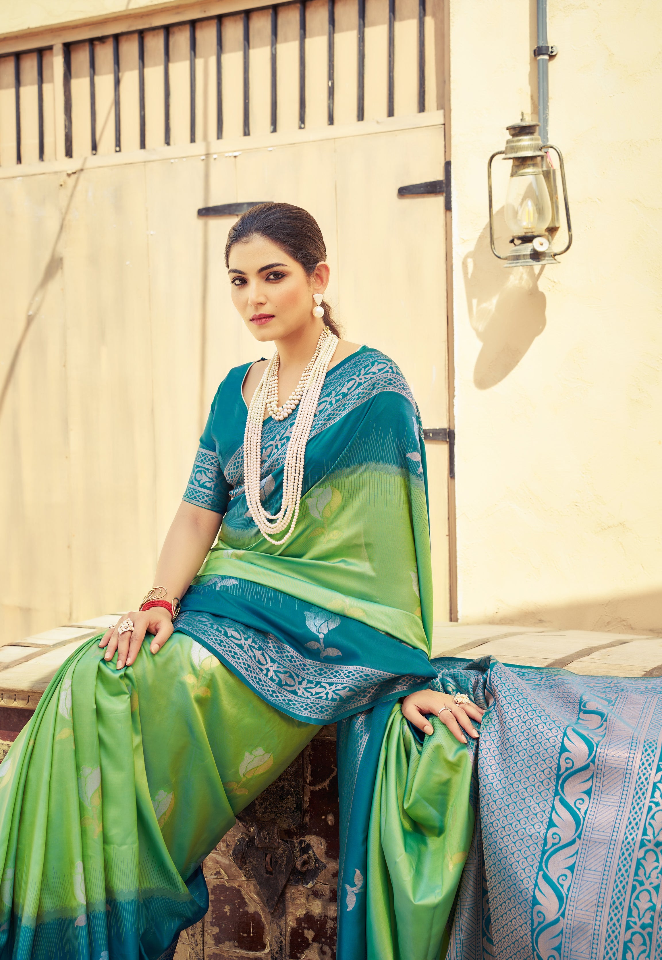 Refreshing Green Soft Silk Saree