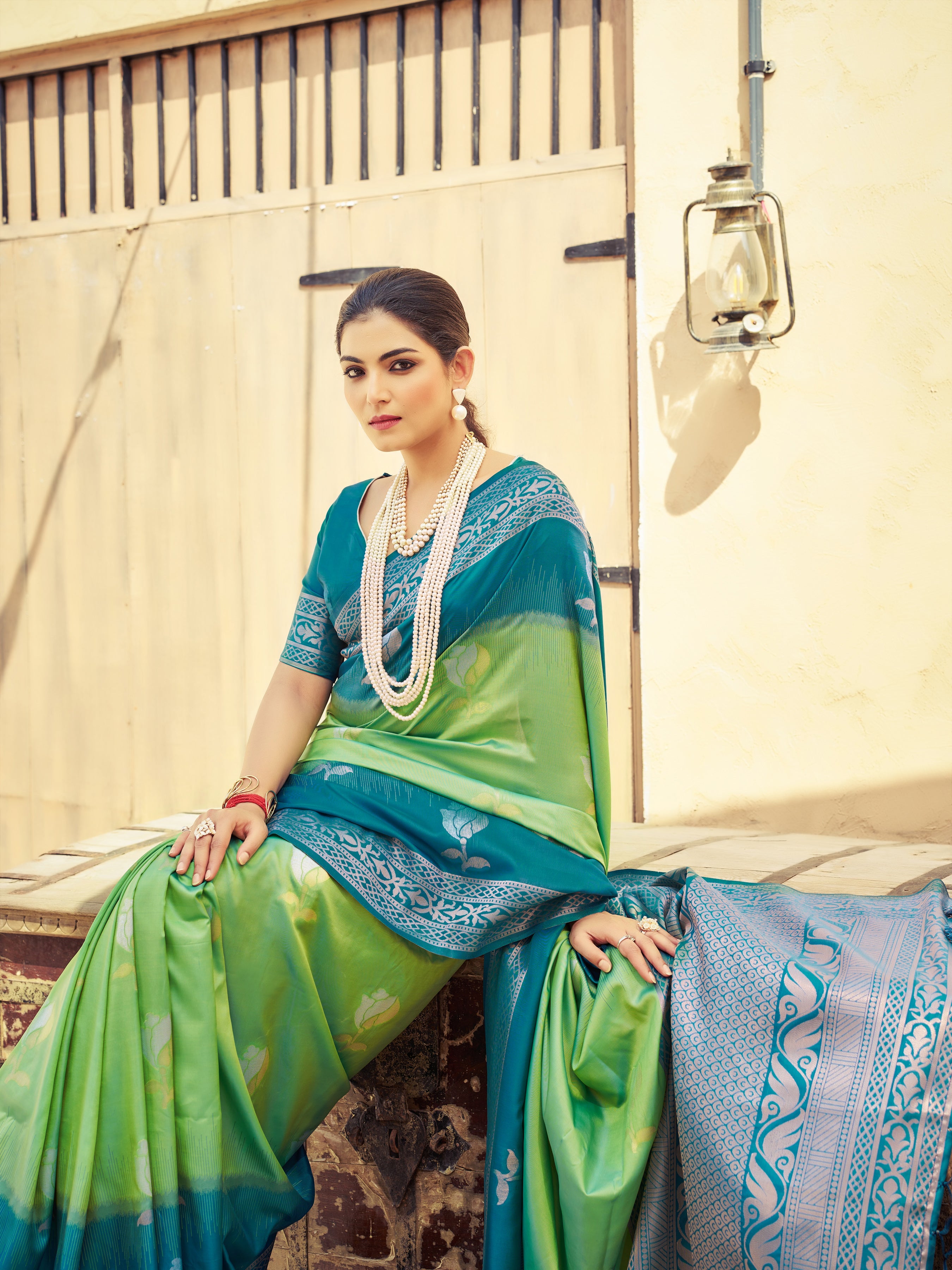 Refreshing Green Soft Silk Saree