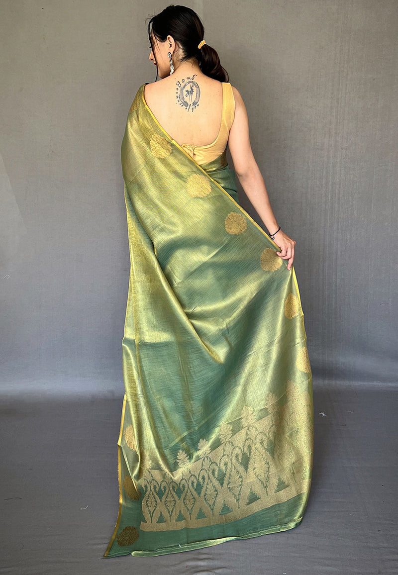 Fresh Green Silk Saree