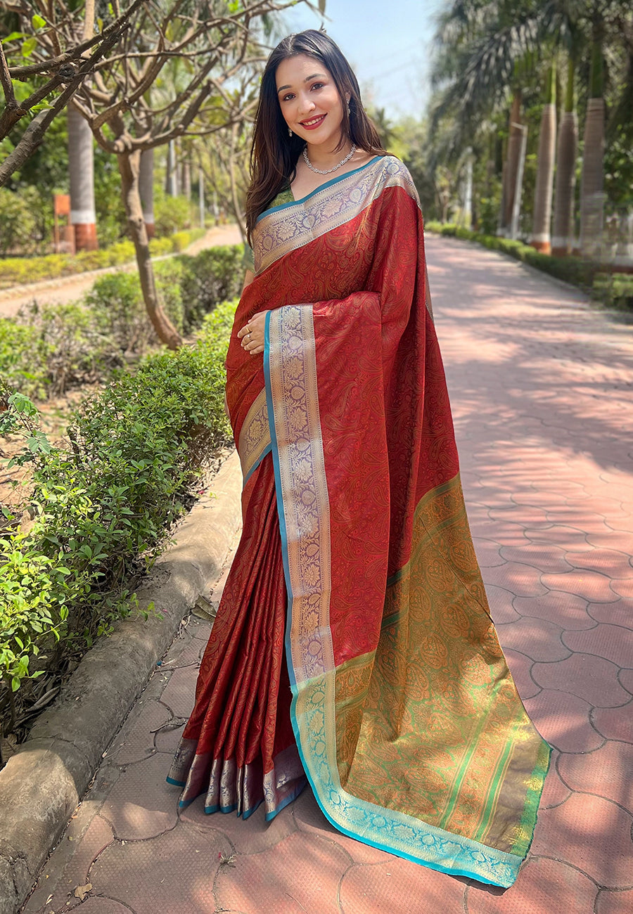 Ruby Mist soft Kashmiri silk